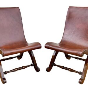 Sillas auxiliares de roble español de Pierre Lottier para Valenti, años 50, juego de 2