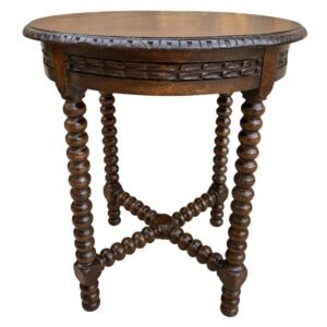 Mesa auxiliar con patas torneadas, década de 1920