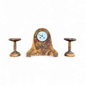 Reloj Art Deco con guarnicion, década de 1890, juego de 3