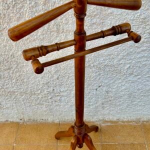 Perchero español vintage en roble, 1950