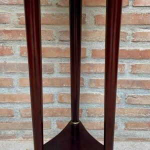 Soporte de planta de mesa de pedestal de madera redonda de estilo francés